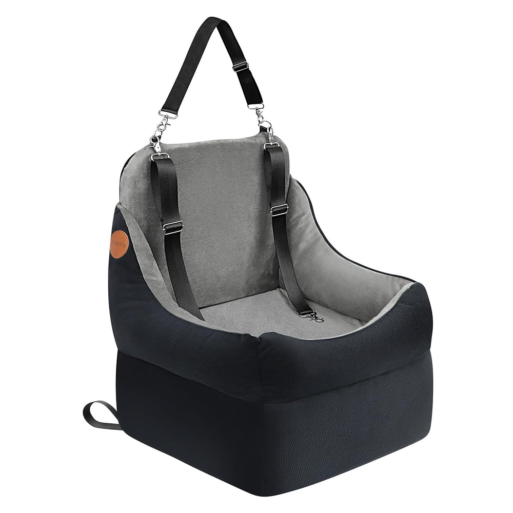 Amztrip asiento elevado para perros con espuma de memoria mejora visibilidad y confort en el coche