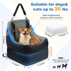 Amztrip asiento elevado para perros y gatos con forro de terciopelo ofrece confort suave