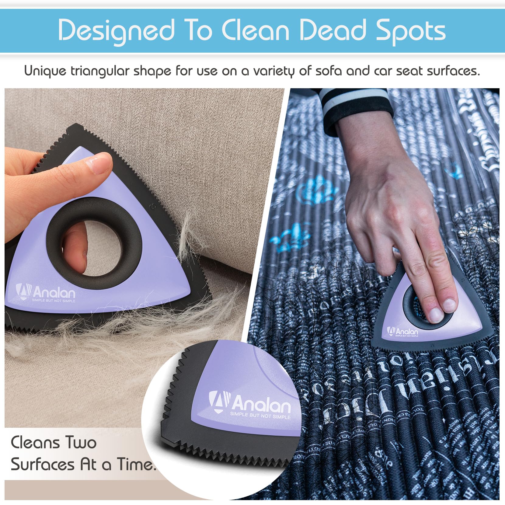 Analan removedor de pelos para muebles recoge pelos incrustados en sofás.