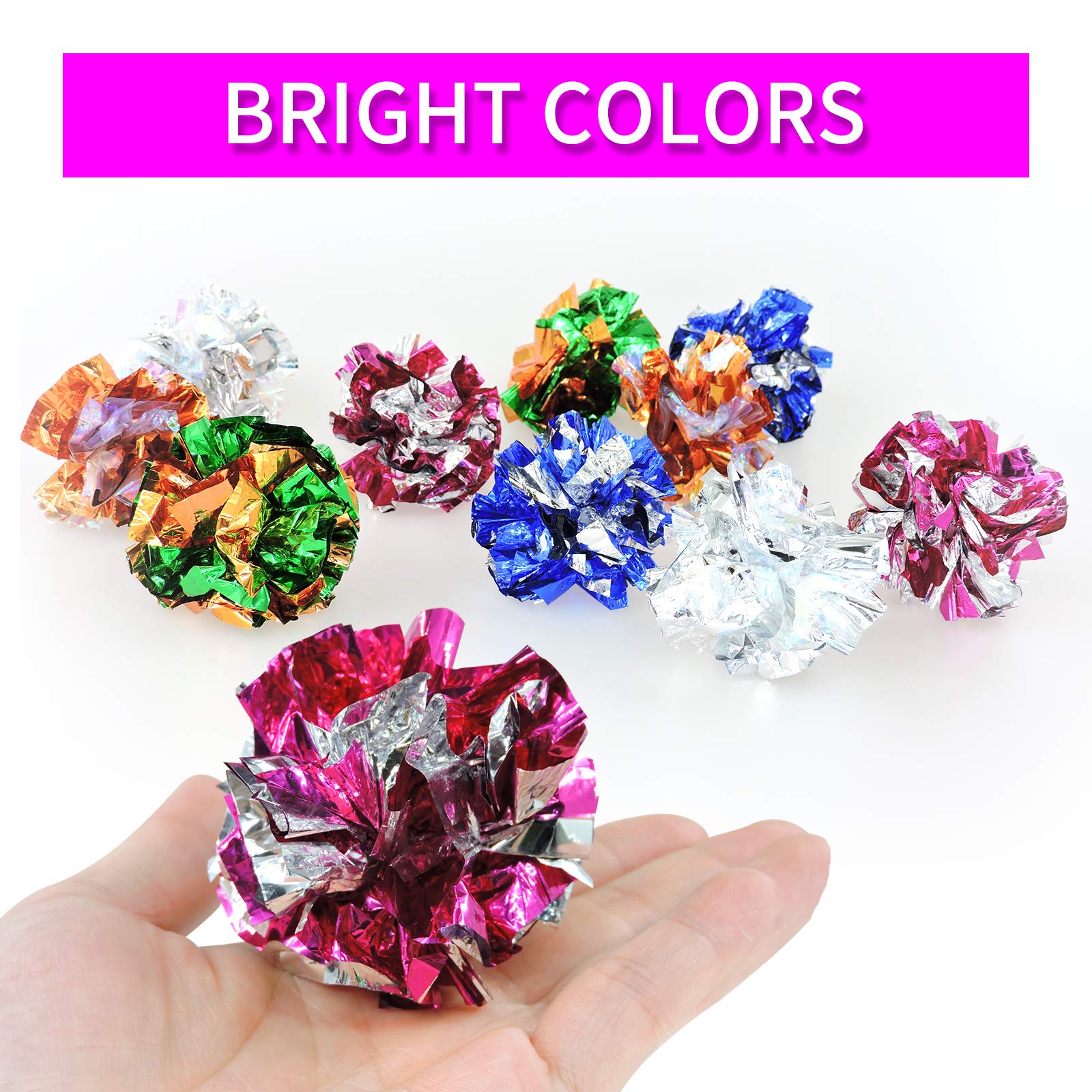 Andiker pelotas crinkle para gatos rosas, habilidades de caza estimuladas en interiores