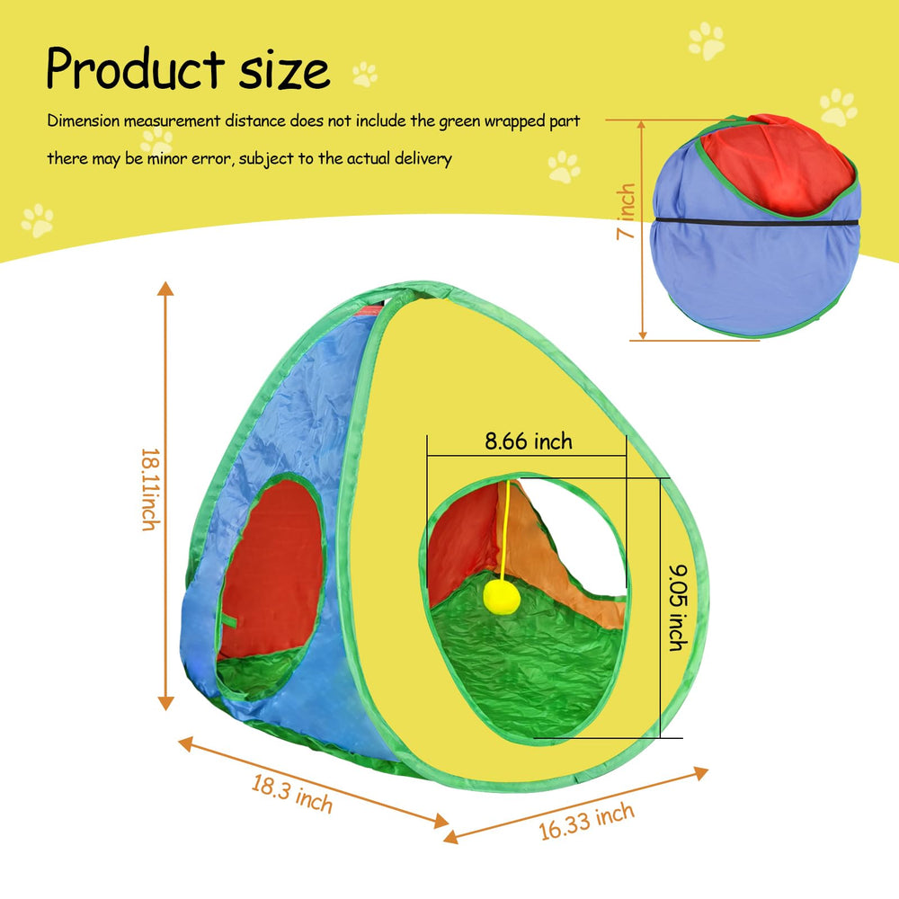 Andiker tent-gato con PlushBall, detalle de costuras reforzadas para durabilidad.