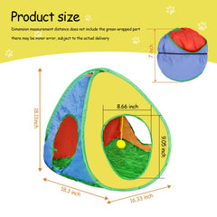 Andiker tent-gato con PlushBall, detalle de costuras reforzadas para durabilidad.