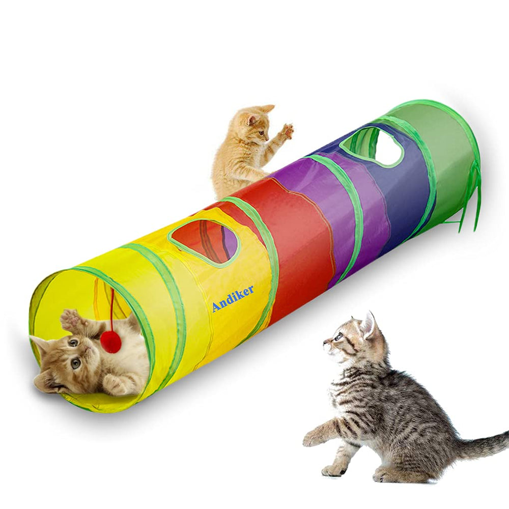 Andiker tunel gato arcoiris 45 pulgadas para juego activo en interiores