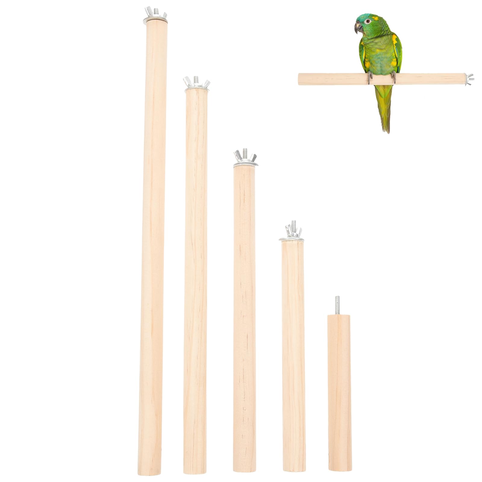 Angoily: percha de madera natural de 4 pulgadas con buen agarre.