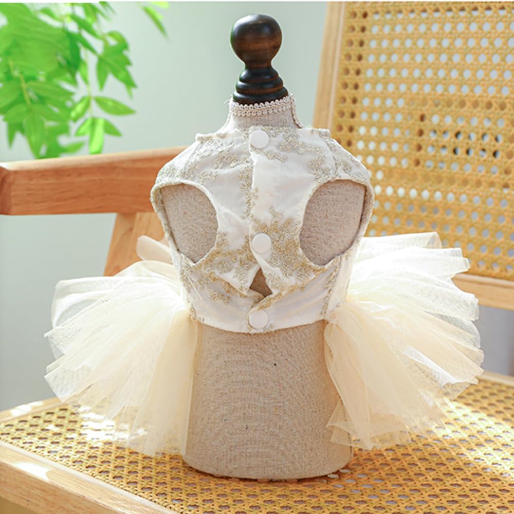 Robe ANIAC avec jupe tulle volumineuse et broderies raffinées.