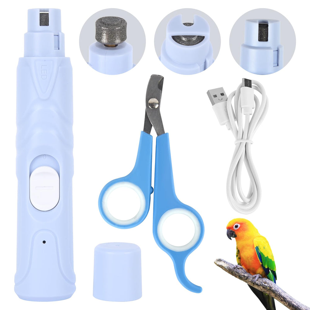 Anicuta lijadora de uñas para aves con luz LED para cortes más seguros