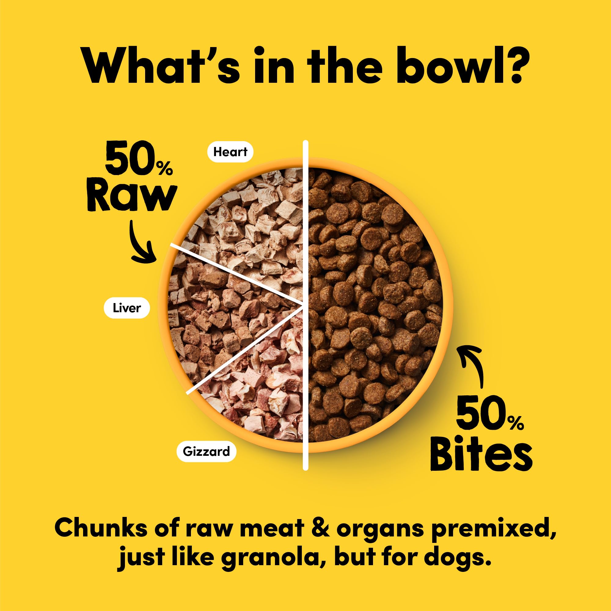 Animals Like Us Mix50 hígado de pollo liofilizado para potenciar el aroma natural.