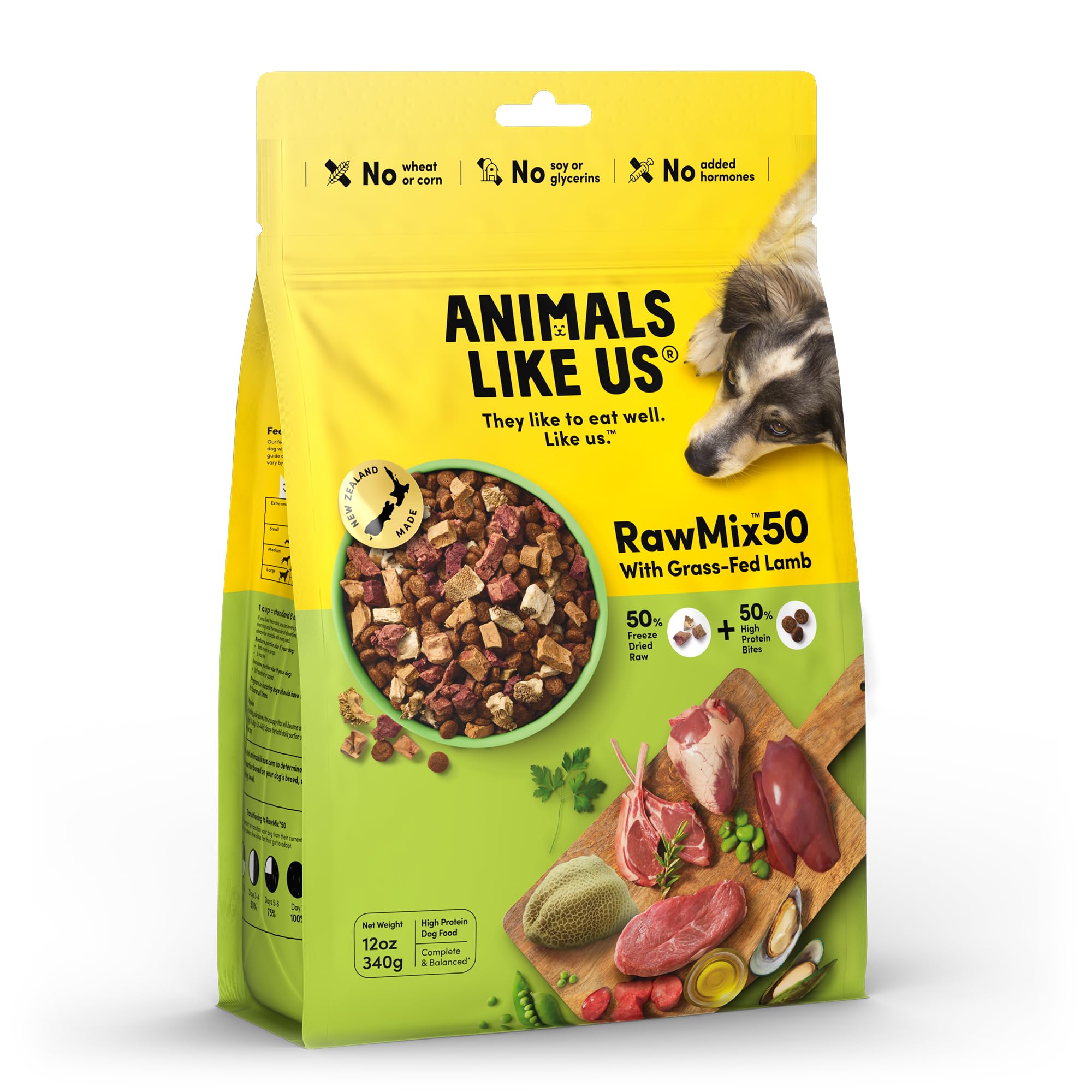 Animals Like Us RawMix50 pulmon de cordero liofilizado, aporte proteico crudo para perros