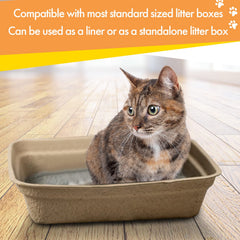 animaru cajas de arena desechables marrón, dimensiones 43 cm x 33 cm x 10 cm, compatibles con muchas bandejas.