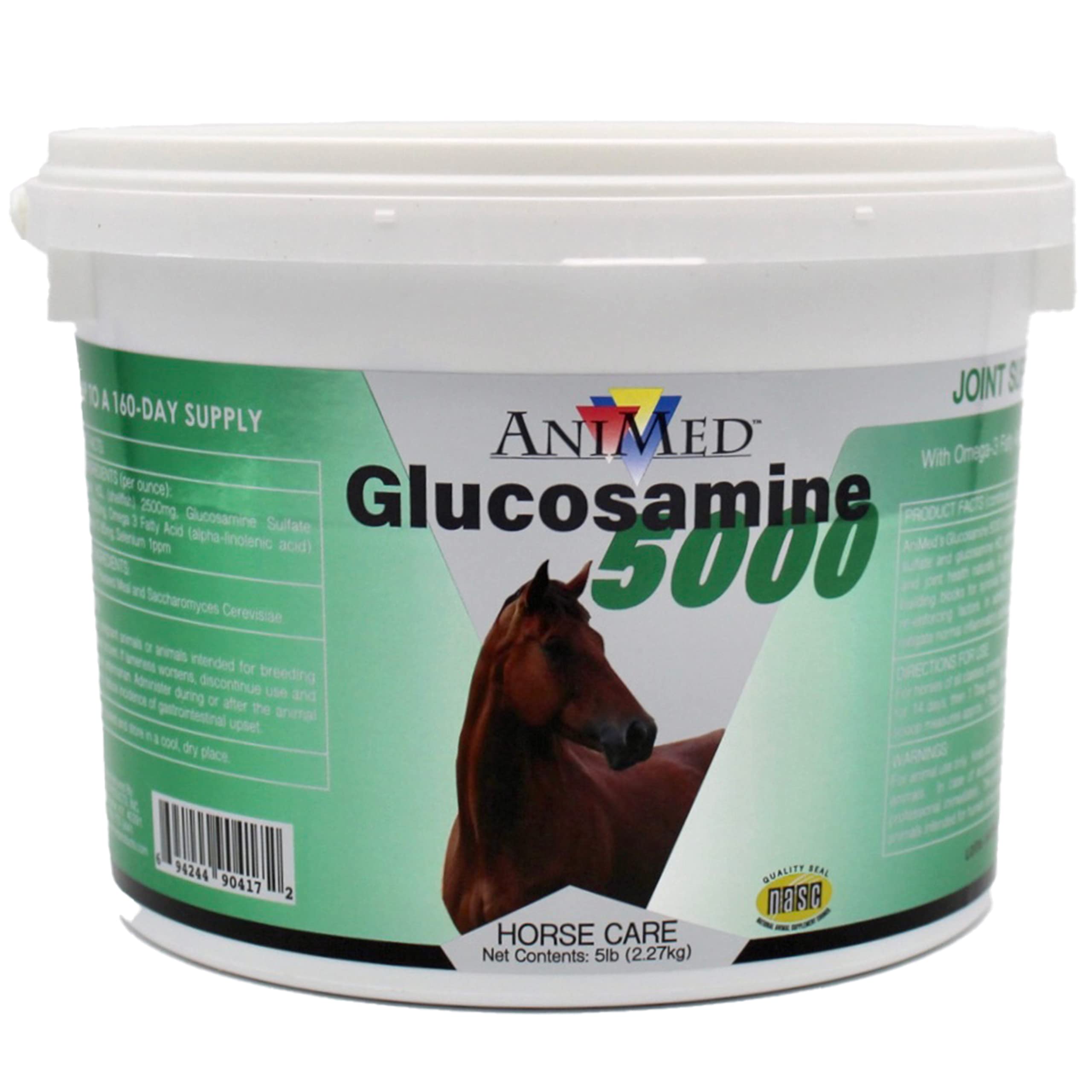 ANIMED Glucosamina 5000 para articulaciones de caballo, apoyo posible para movilidad.