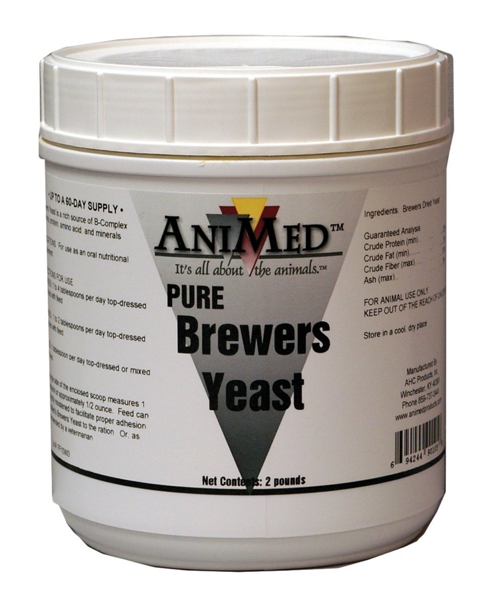 ANIMED levadura de cerveza pura envase, suplemento nutritivo para caballos y perros