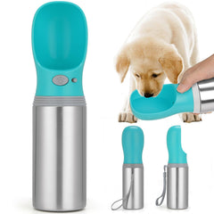 Botella Anipaw para perros de 14 oz, portátil y práctica para paseos.