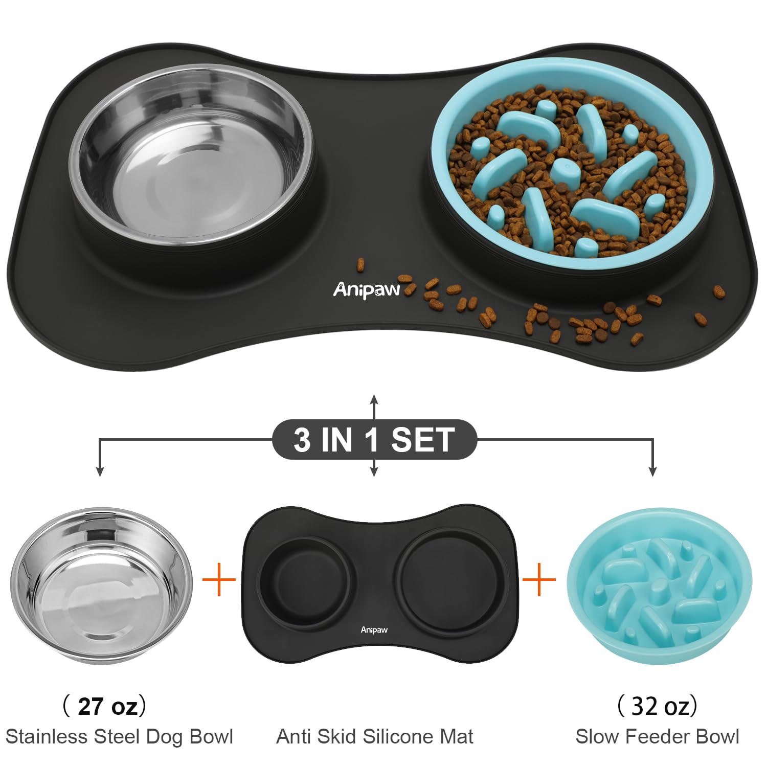 Diseño fácil de limpiar Anipaw y apto para lavavajillas.