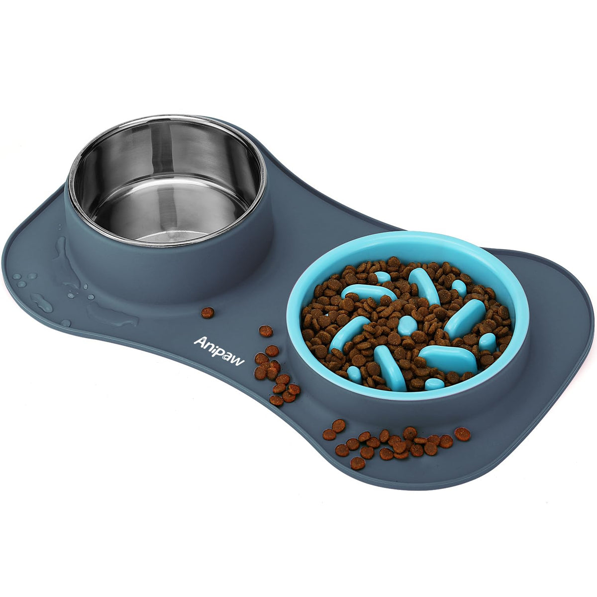 Anipaw lento comedero 3 en 1 para perro, promueve comer con calma.