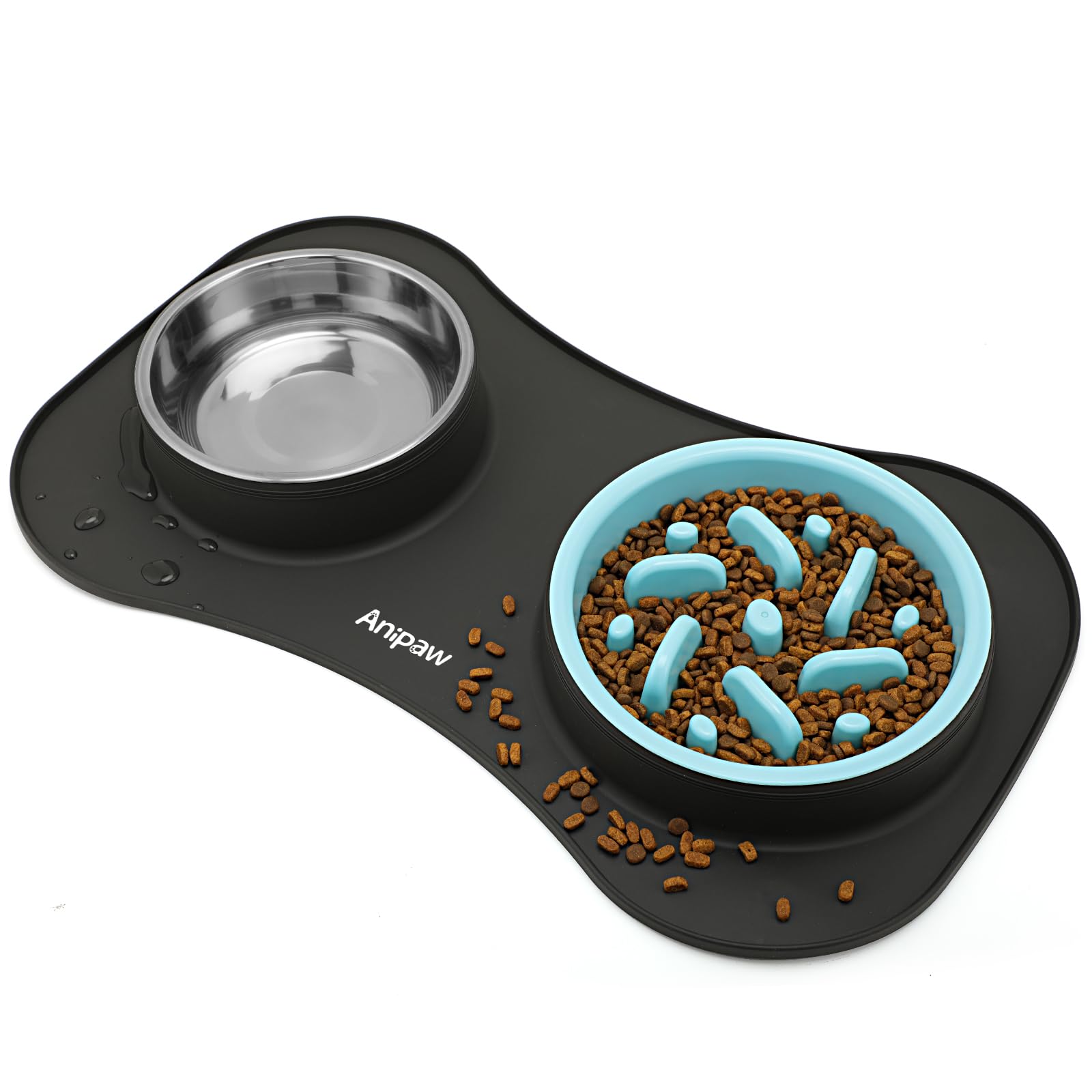 Conjunto Anipaw 3 en 1: Alimentador lento para comer con calma y comodidad.