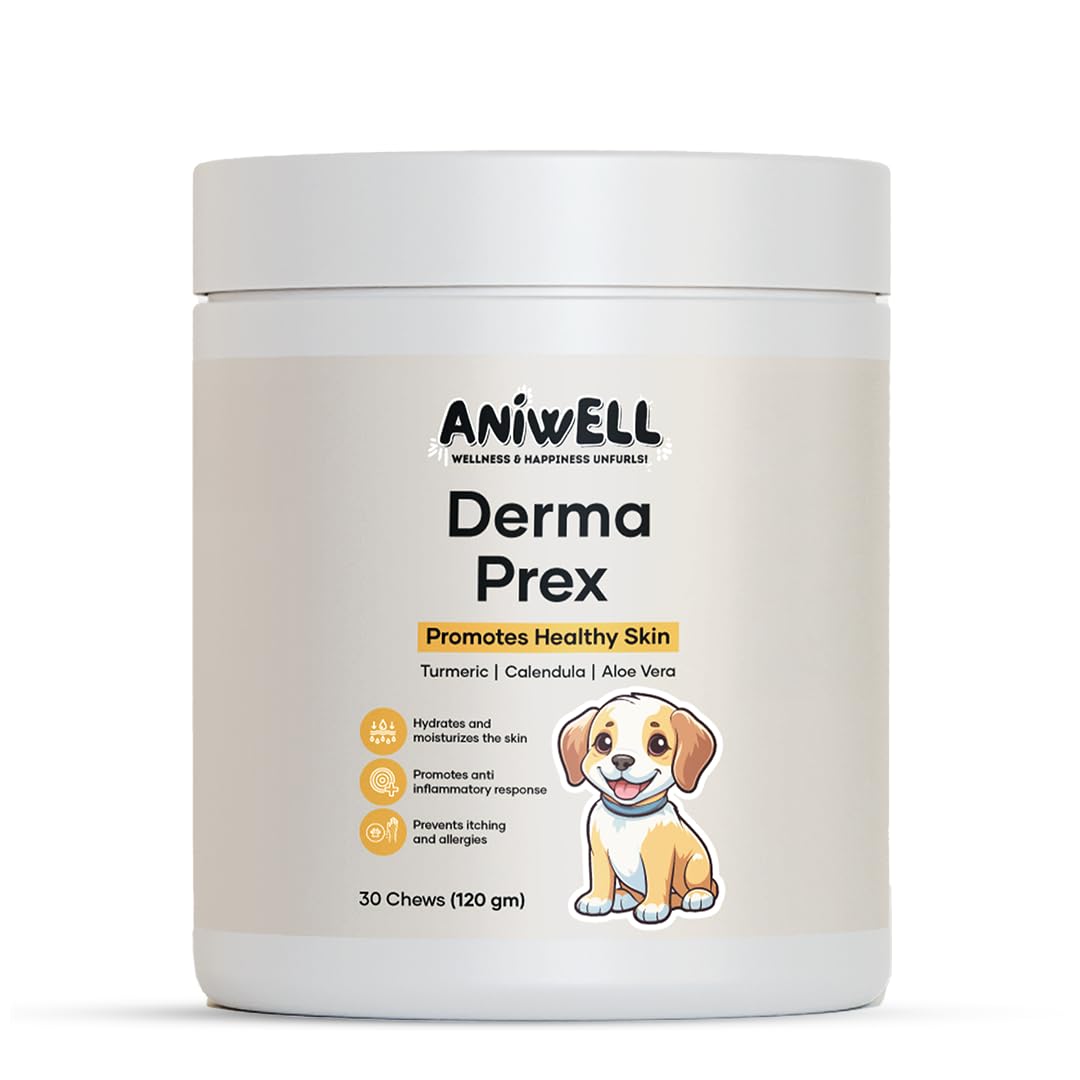 Aniwell DermaPrex con aceite de anchoa para piel y pelo saludable.