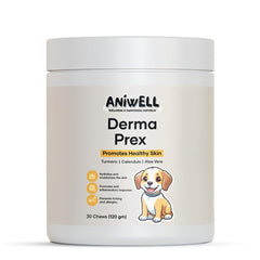 Aniwell DermaPrex con aceite de anchoa para piel y pelo saludable.