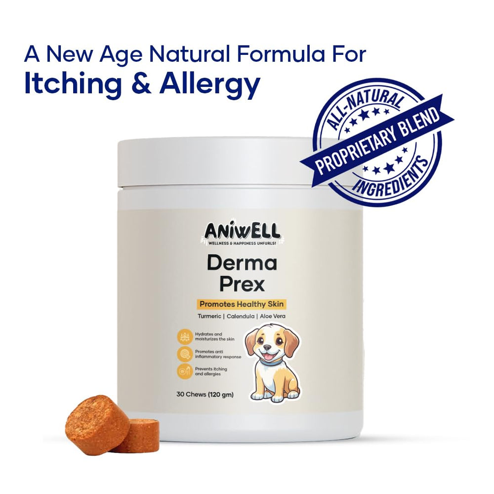 Aniwell DermaPrex con quercetina dihidratada para irritaciones.