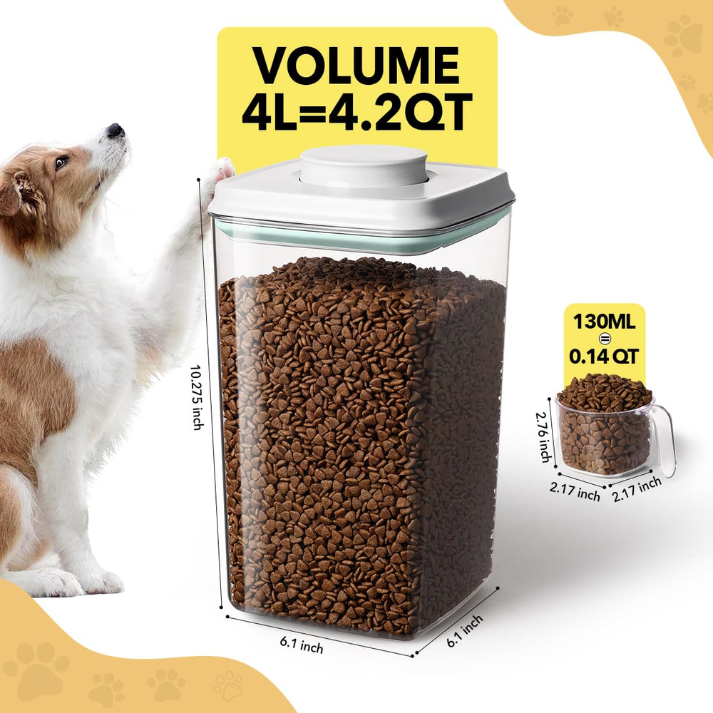 Ankou contenedor de 4 L para perros y gatos, fácil de usar