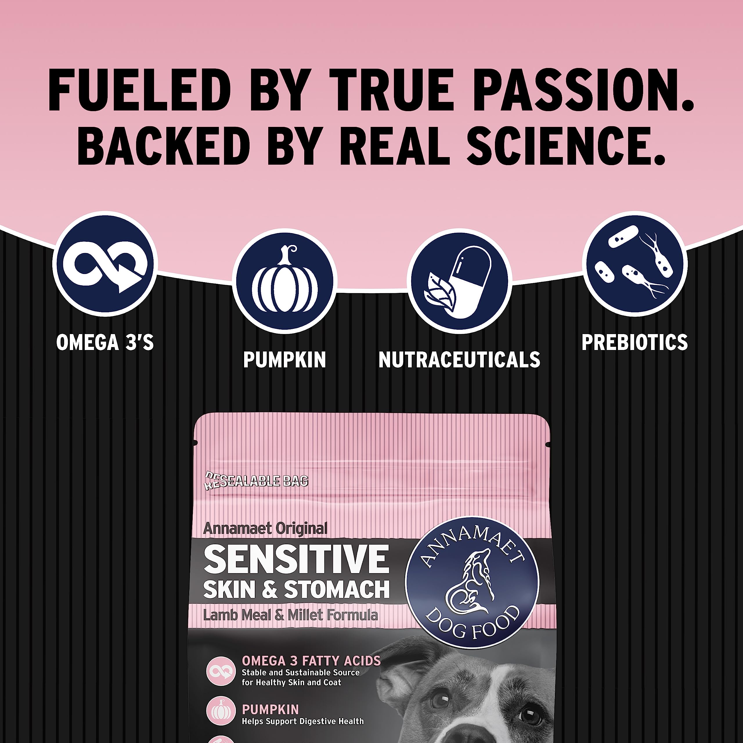 Croquetas de Annamaet Original Sensitive Skin para estómagos sensibles.