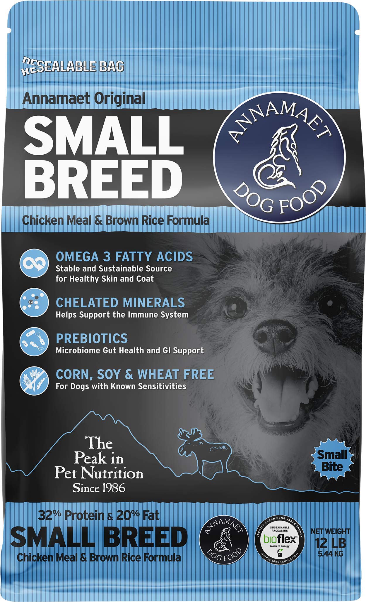 Bolsa de Annamaet Original Small Breed, croquetas de pollo para perros pequeños