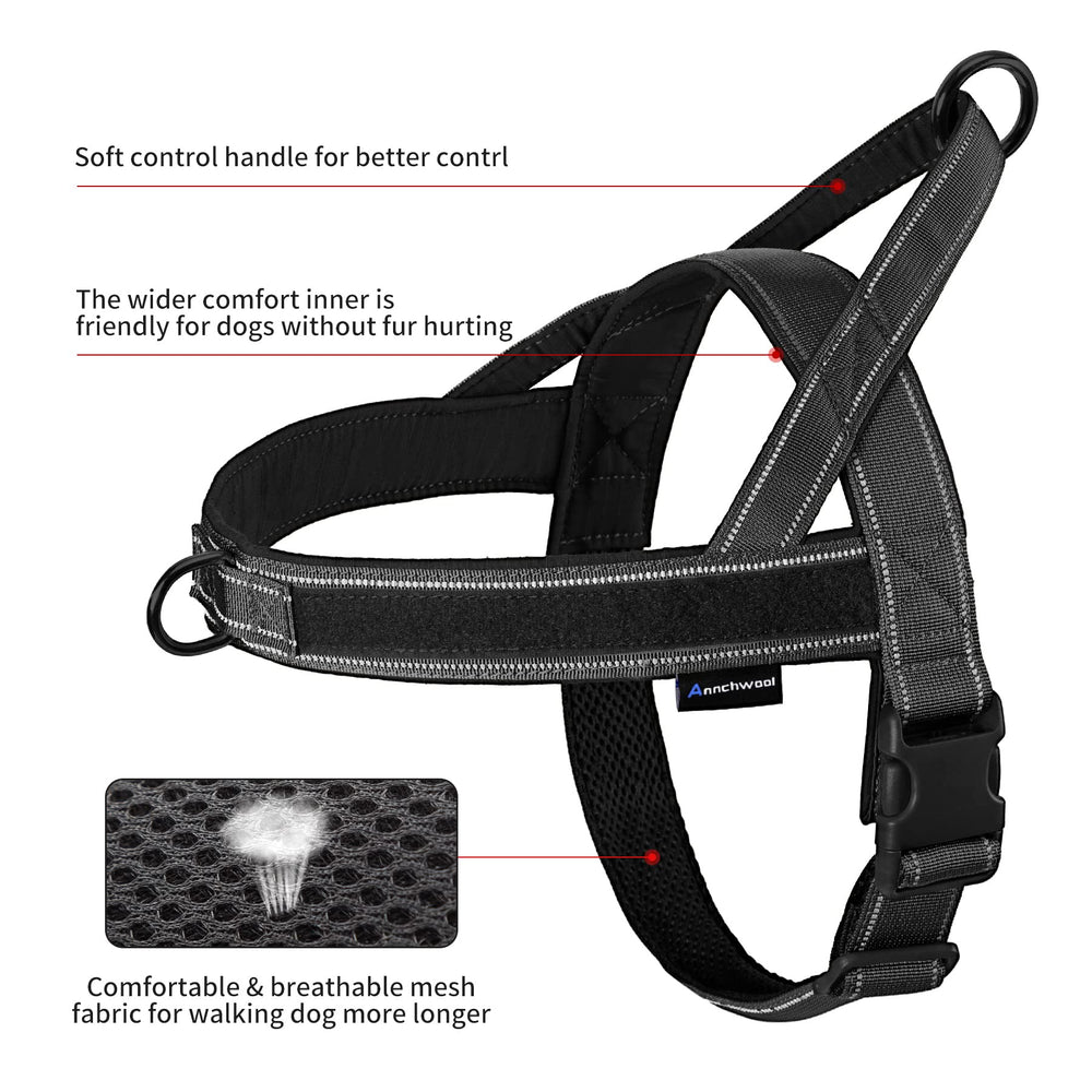 Annchwool arnés con ajuste rápido y tallas disponibles para perros pequeños, medianos y grandes.