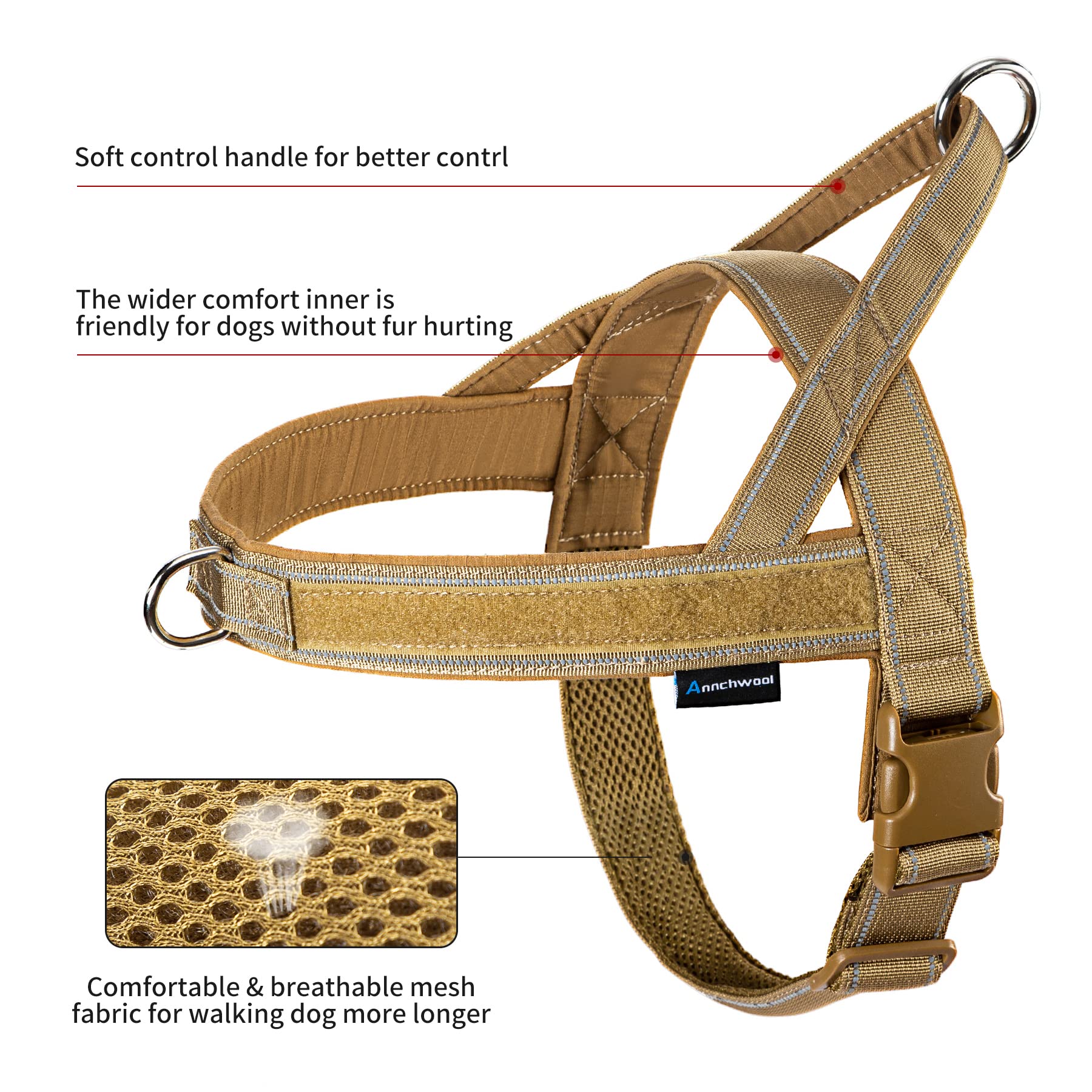 Annchwool arnés con tallas XS a XL para perros de todos los tamaños