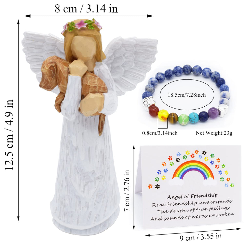 Anrkets figura angel-resina, artesanía exquisita que aporta consuelo y belleza.