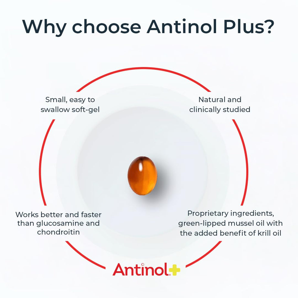 Antinol Plus: caja de presentación ideal para familiarizarse con el suplemento para perros.