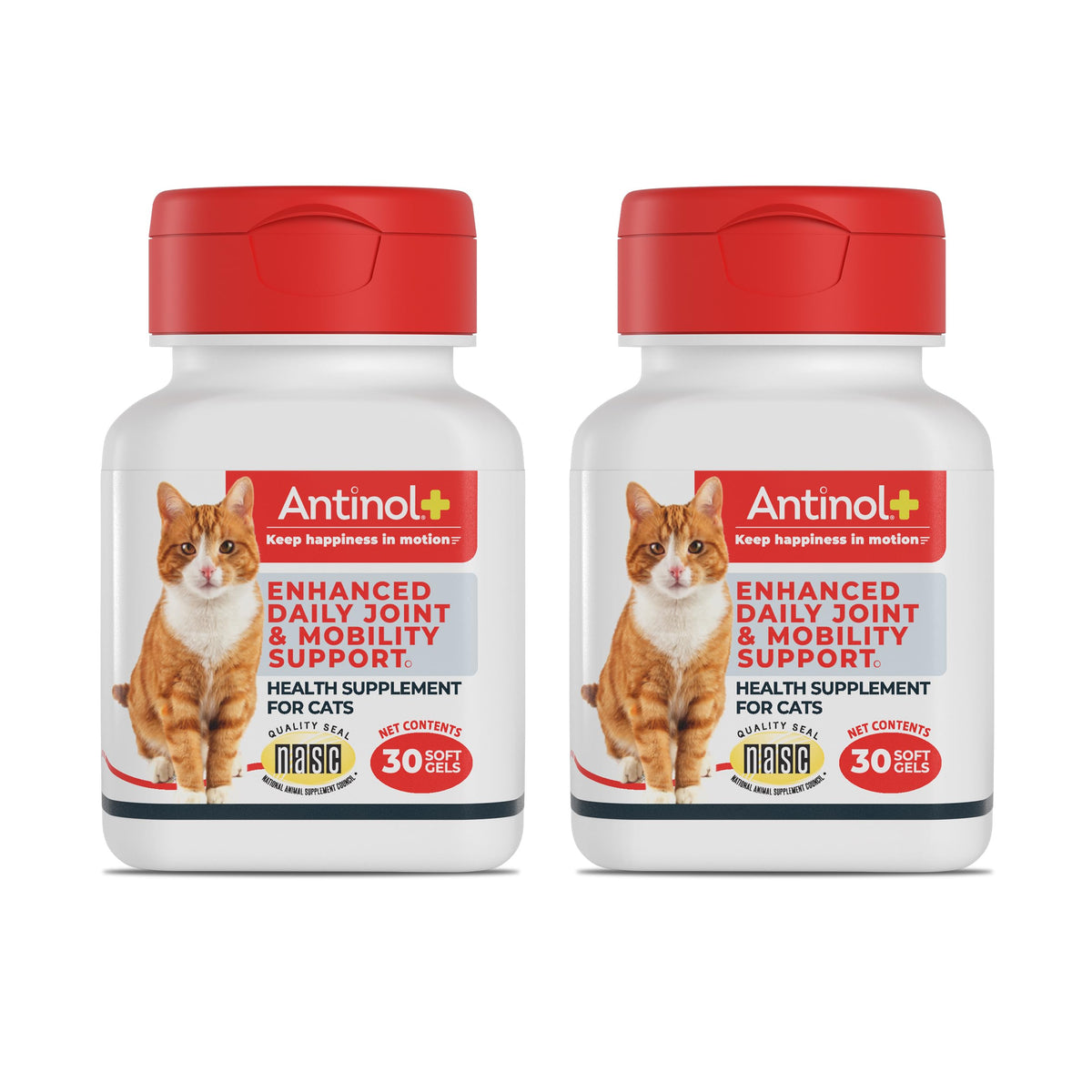 Antinol Plus: cápsulas blandas para gatos, apoyo a la movilidad diaria.