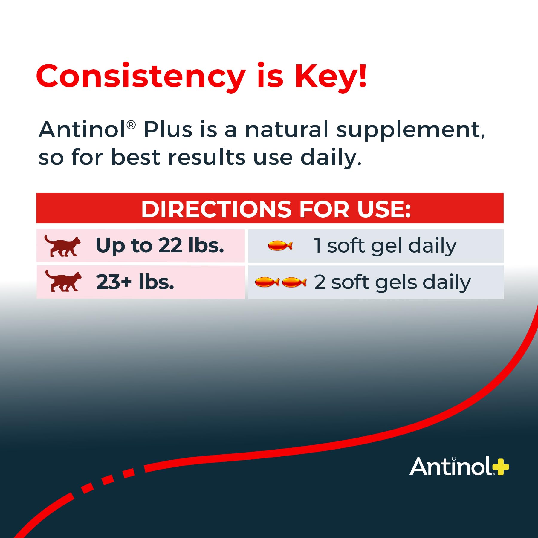 Antinol Plus: textura suave para fácil administración.