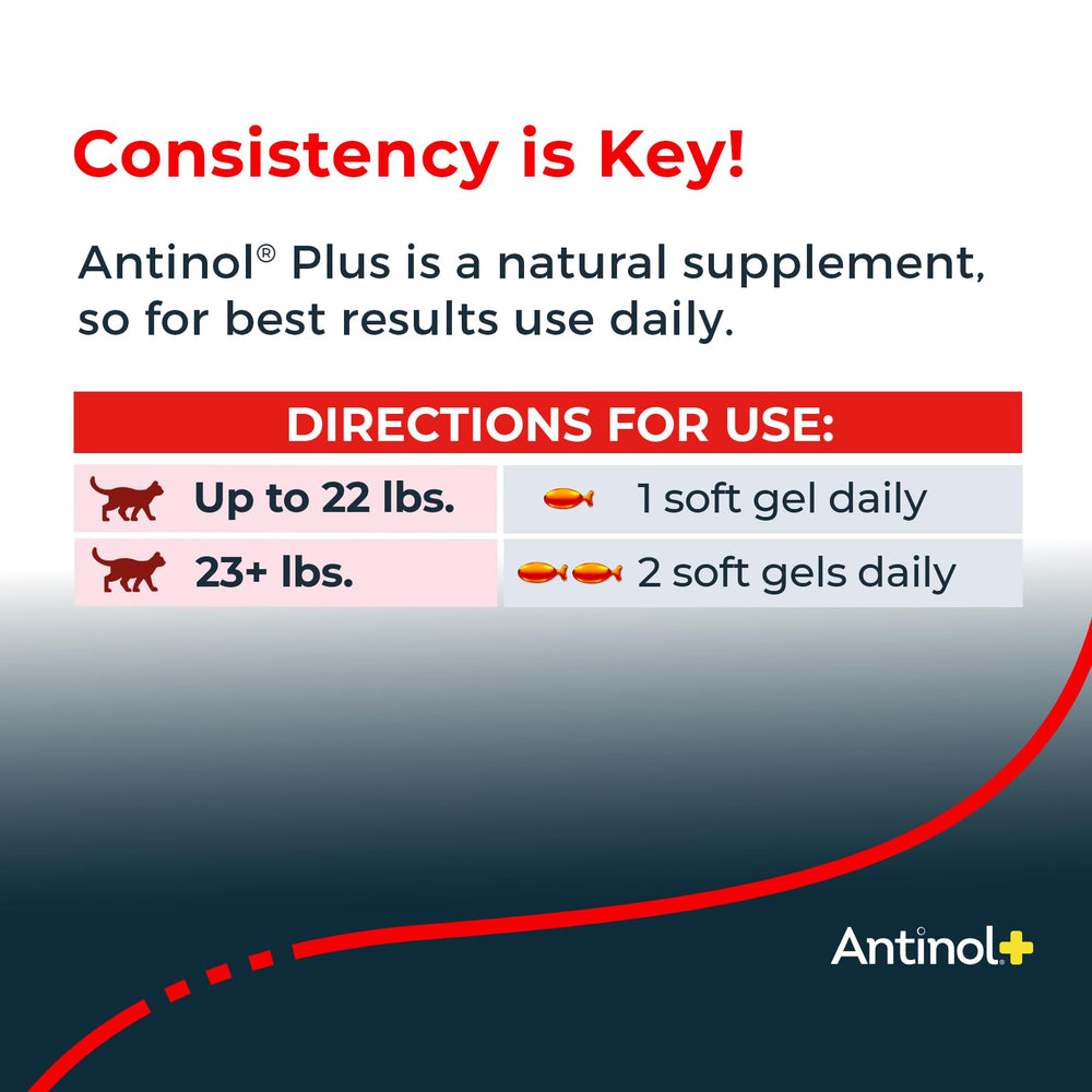 Antinol Plus: textura suave para fácil administración.