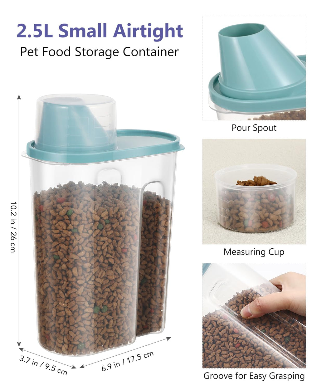 ANVS capacidad de 20 libras para comida seca de perros y gatos