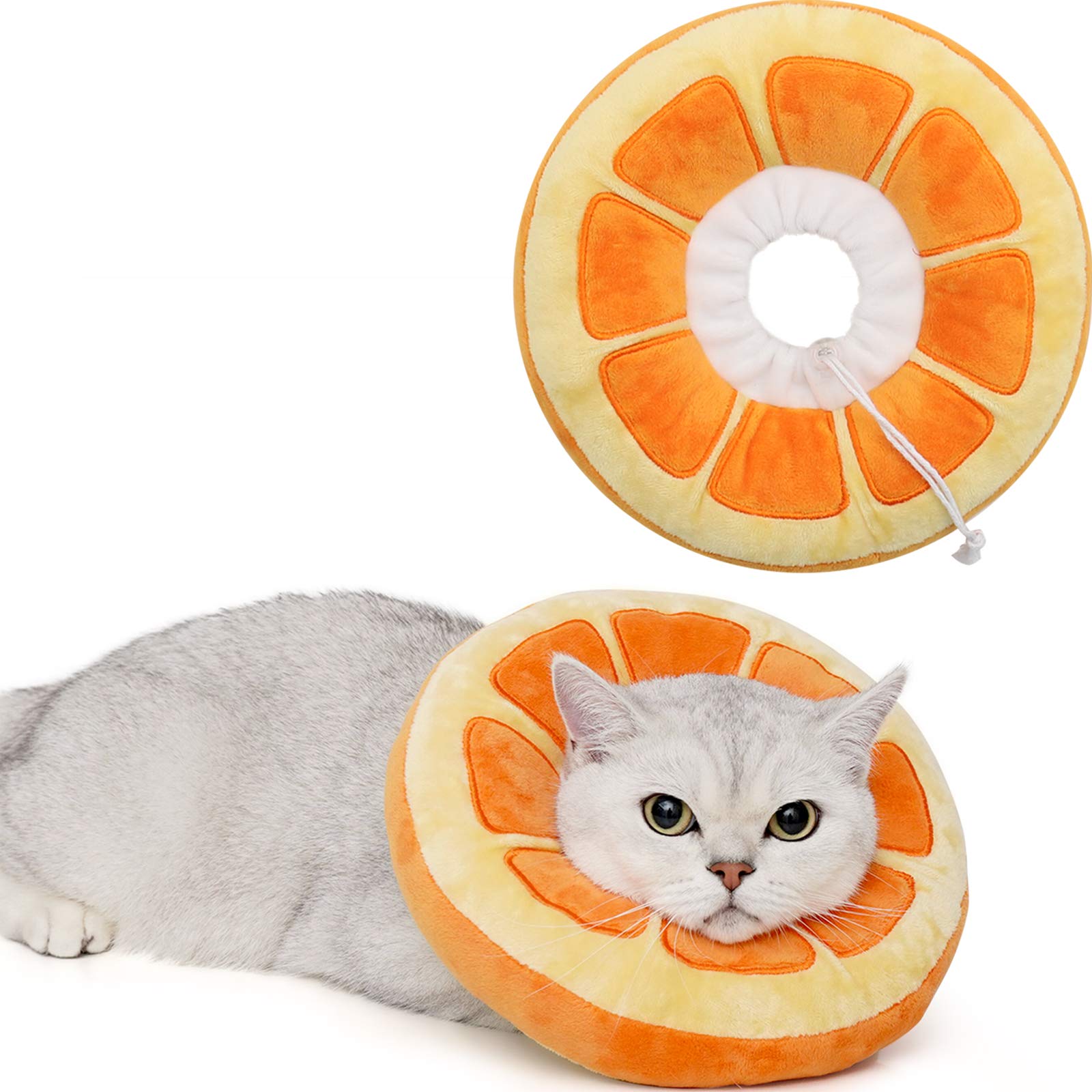 ANWA collar cono ajustable para gato suave y cómodo durante la recuperación