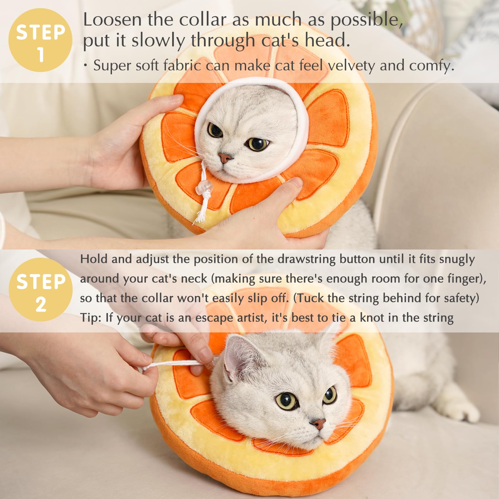 ANWA collar cono gato: ajuste de tamaño para un ajuste cómodo