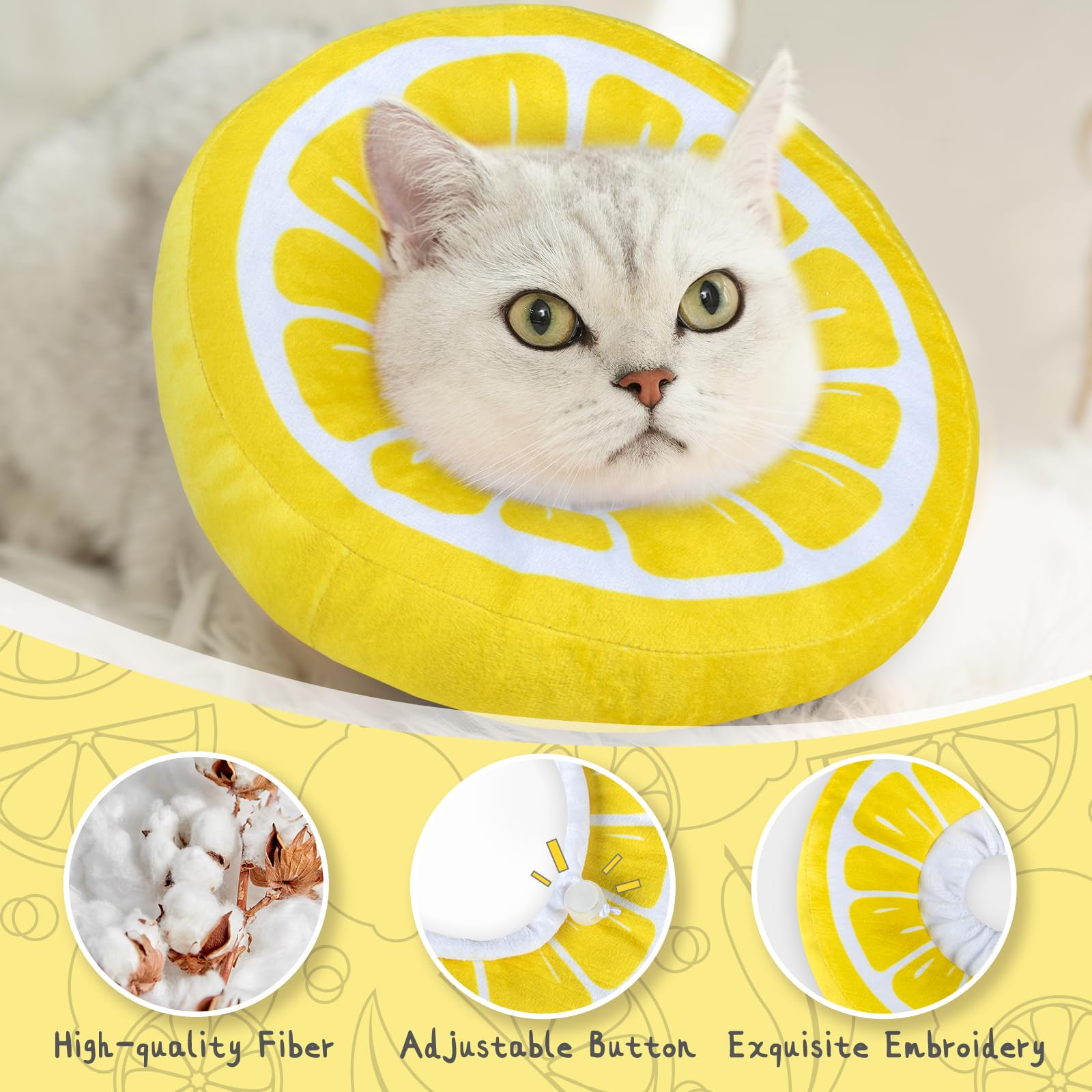 ANWA collar facilita comer y beber para gato sin obstrucciones.