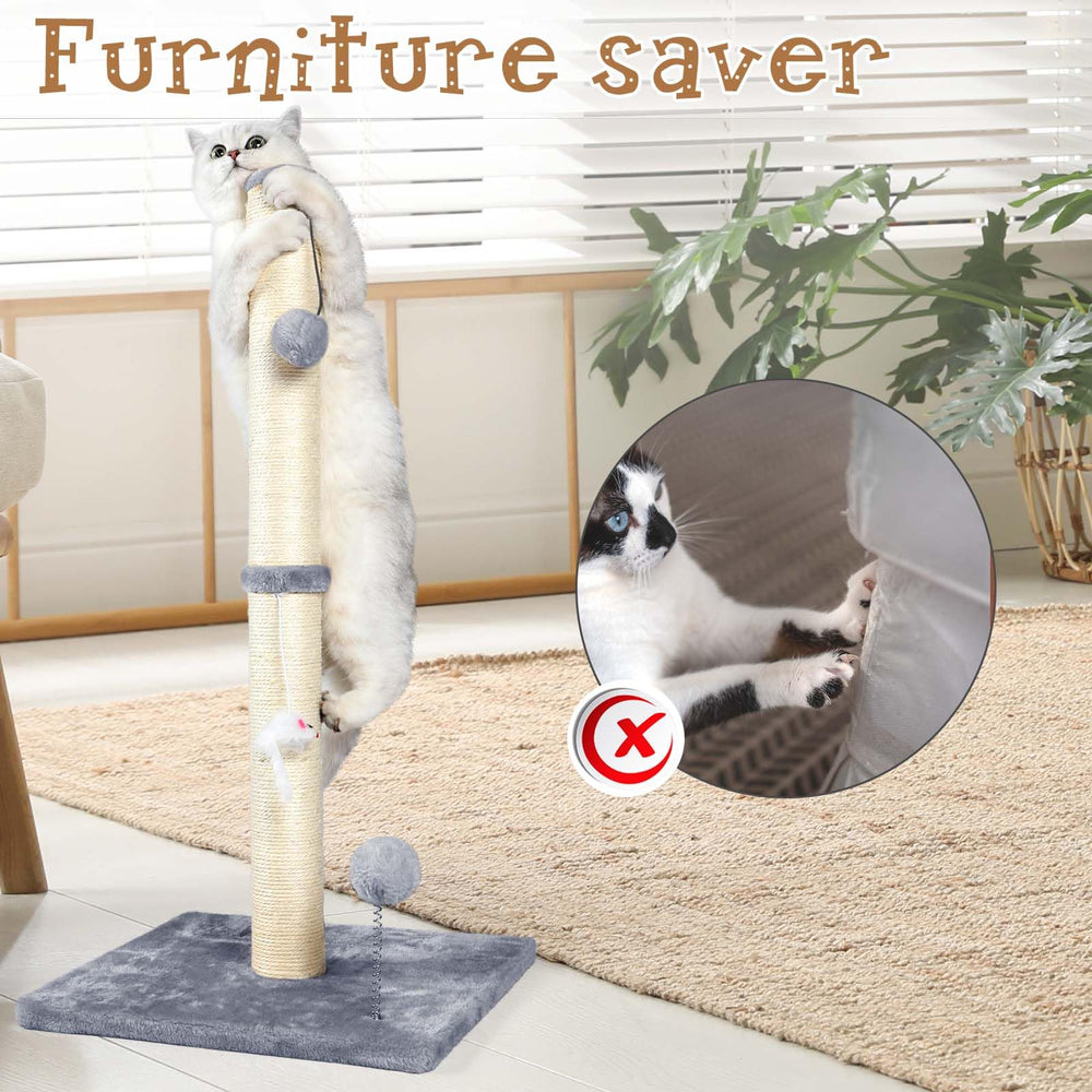 ANWA poste para gatos de interiores en gris, armonía con la casa