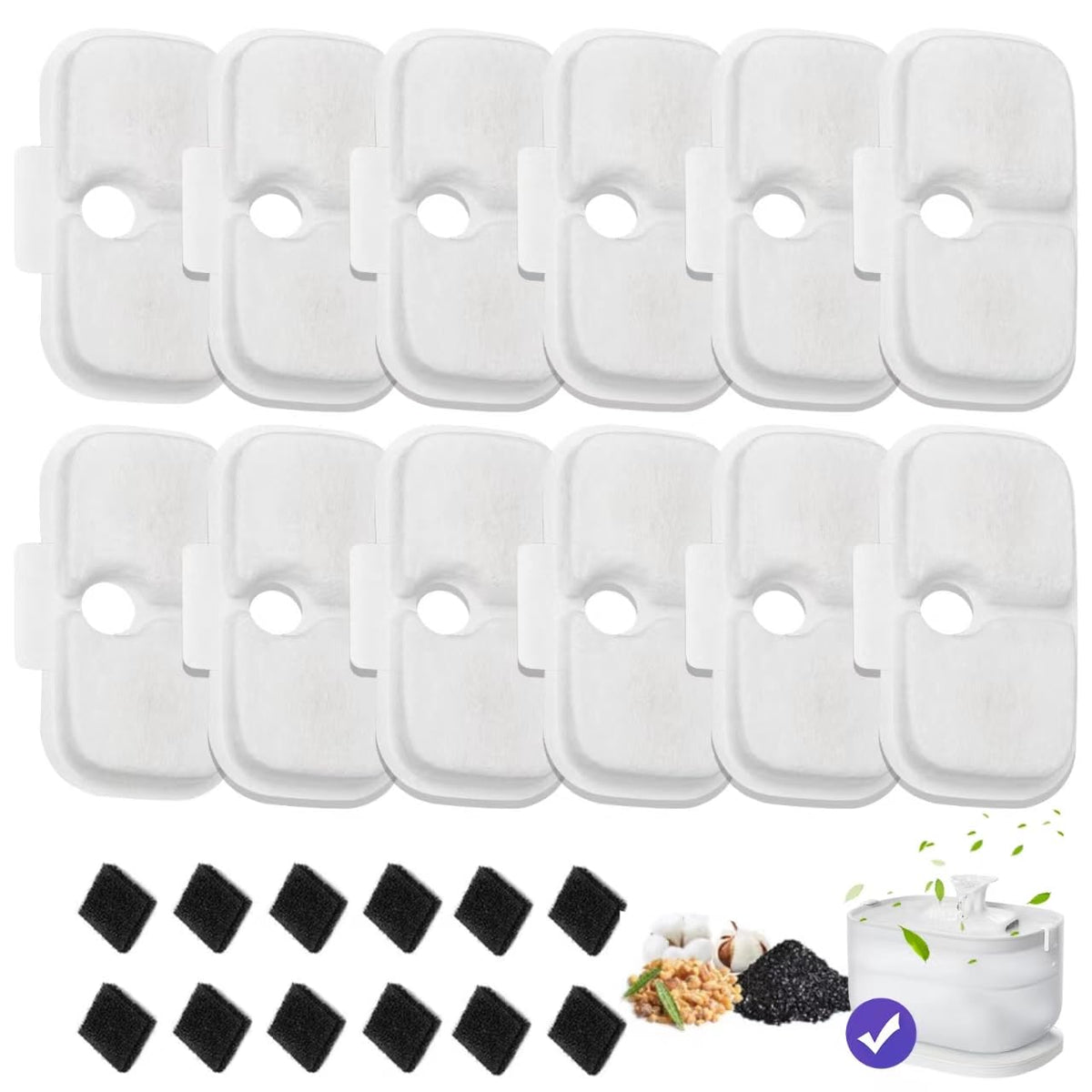 AnyEnjoy filtro-bebedero-gato-conjunto-8: repuestos para agua más limpia para tu gato.