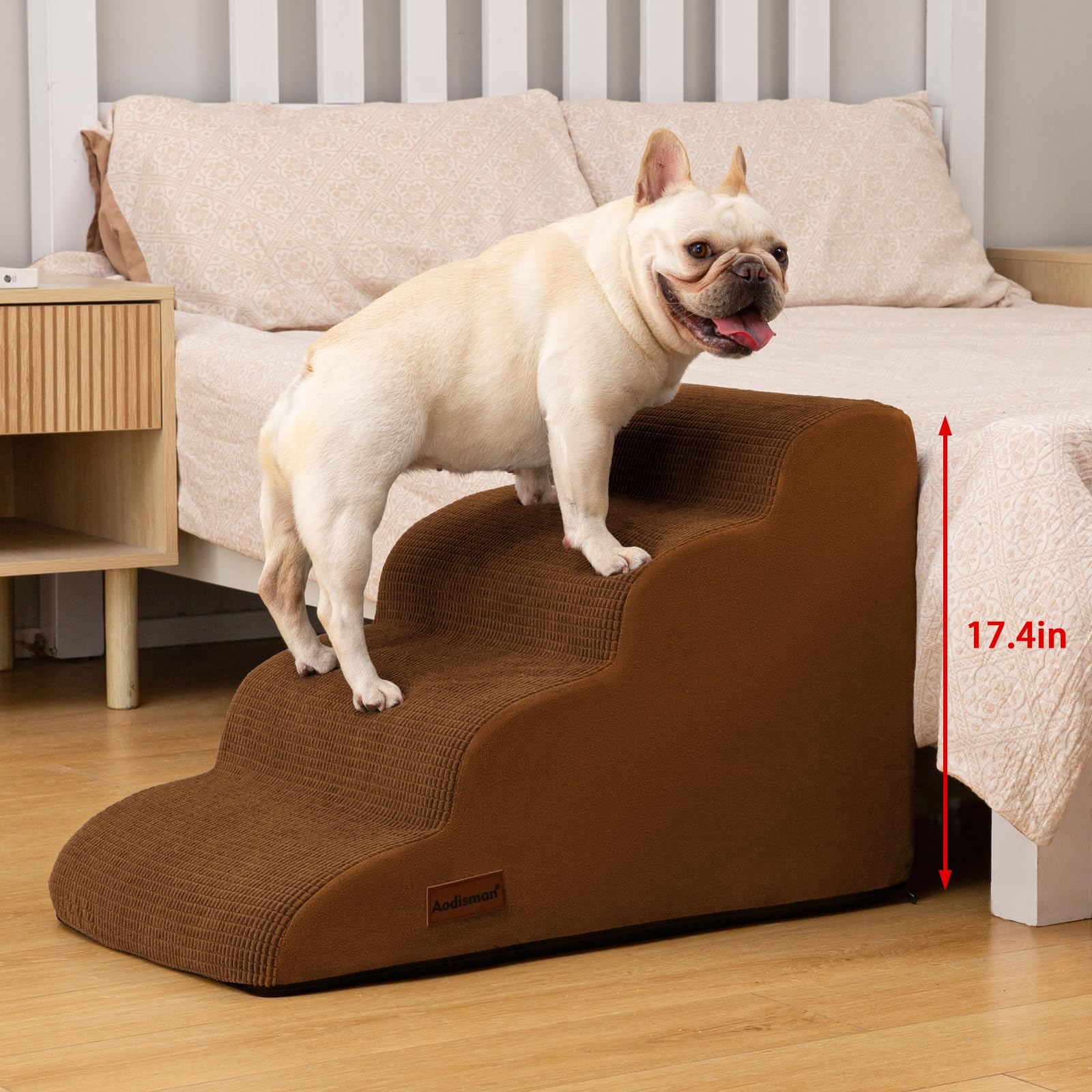 Aodisman conjunto escalones con funda, uso seguro para gatos y perros