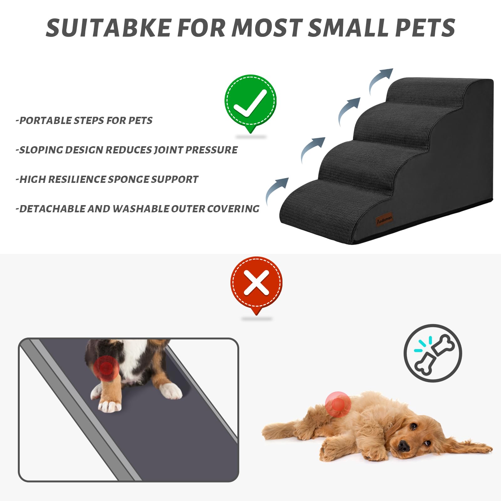 Aodisman funda lavable para la escalera de mascotas.