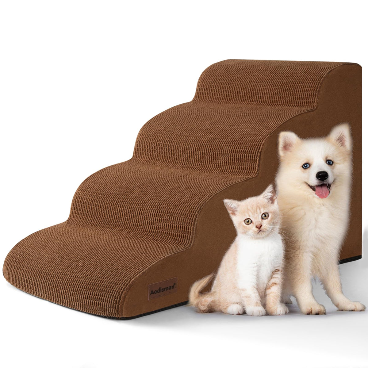 Aodisman escalones para perros 4 pasos junto a la cama, acceso cómodo