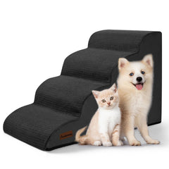 Escalones Aodisman para perro junto a la cama, subida fácil.