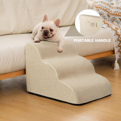 Rampa Aodisman de 4 pasos beige para cama y sofá