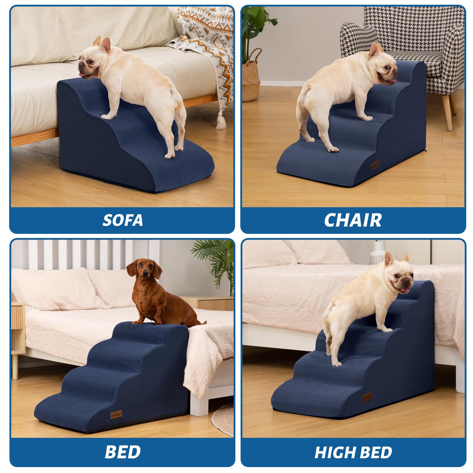 Aodisman superficie antideslizante para escaleras, apoyo estable para mascotas en casa.