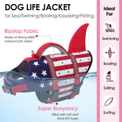 Chaleco salvavidas AOFITEE para perro espuma densa para flotación estable.