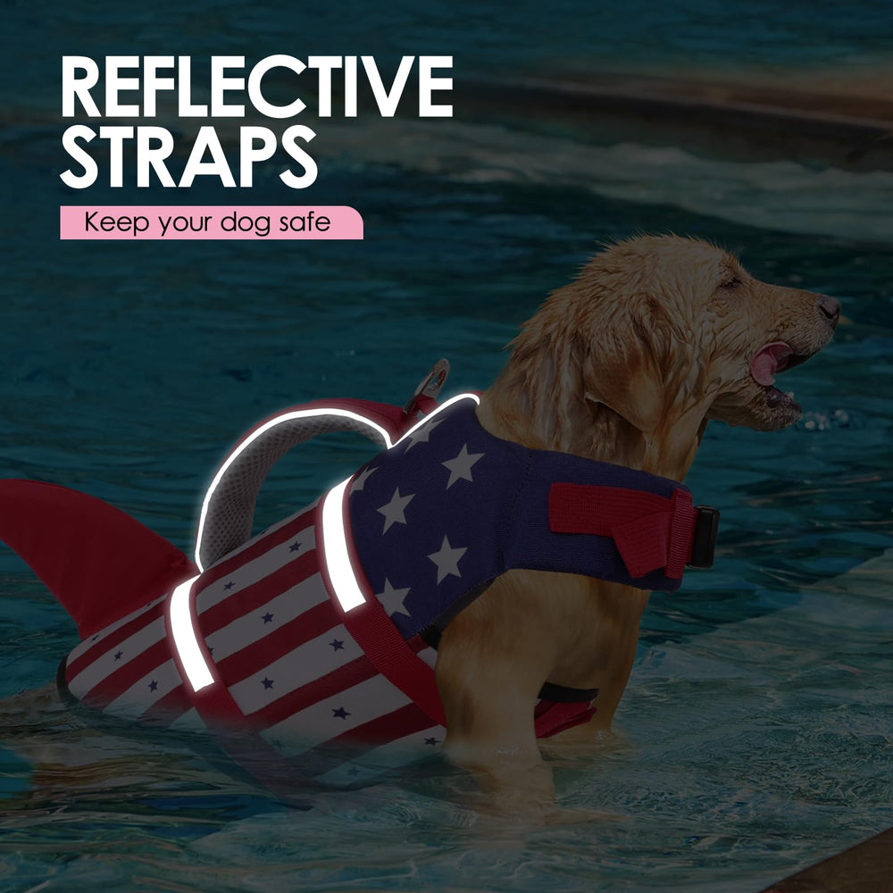 Chaleco salvavidas AOFITEE para perro reflectivo y duradero para salidas en playa.