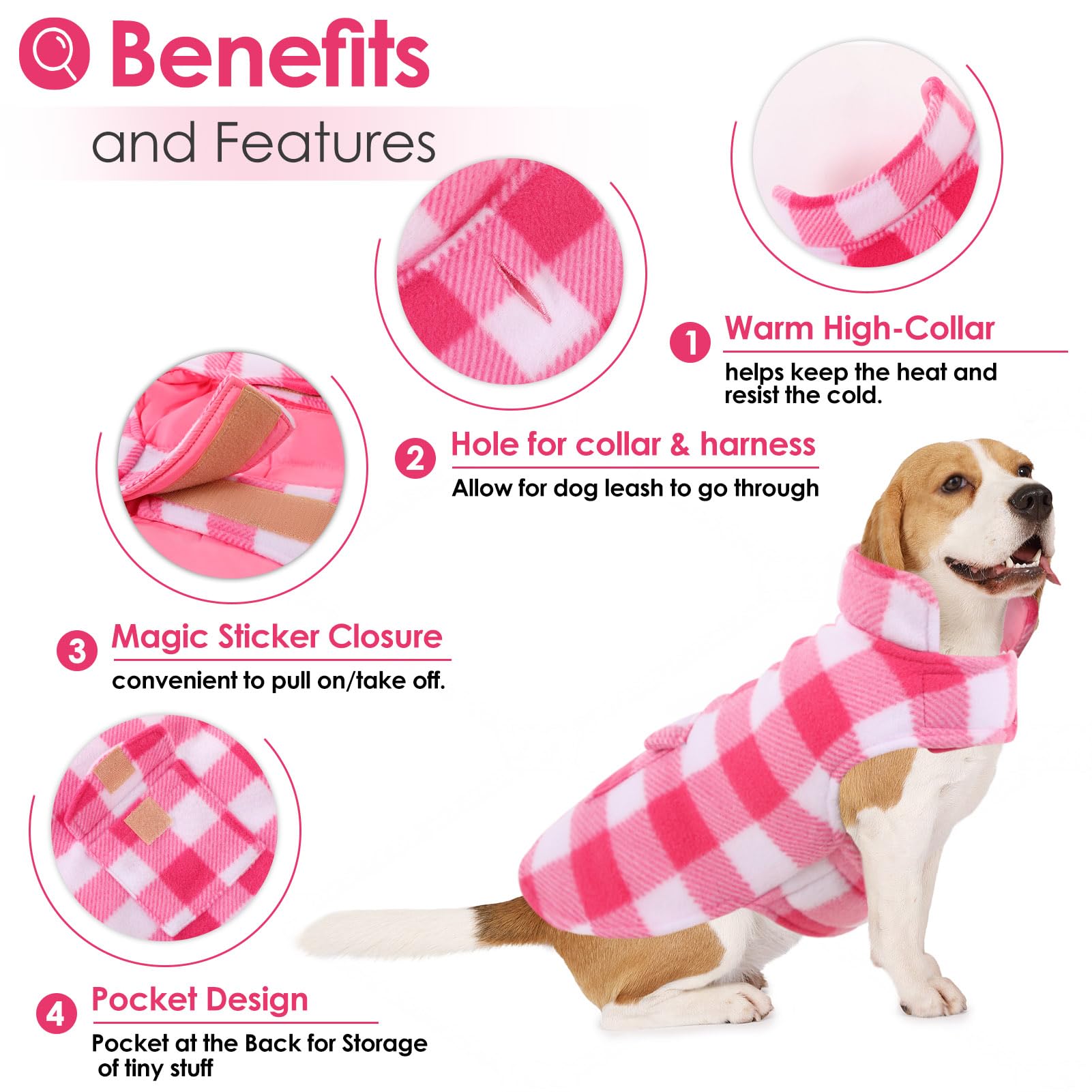AOFITEE chaqueta acolchada para perro, protección contra el frío en paseos