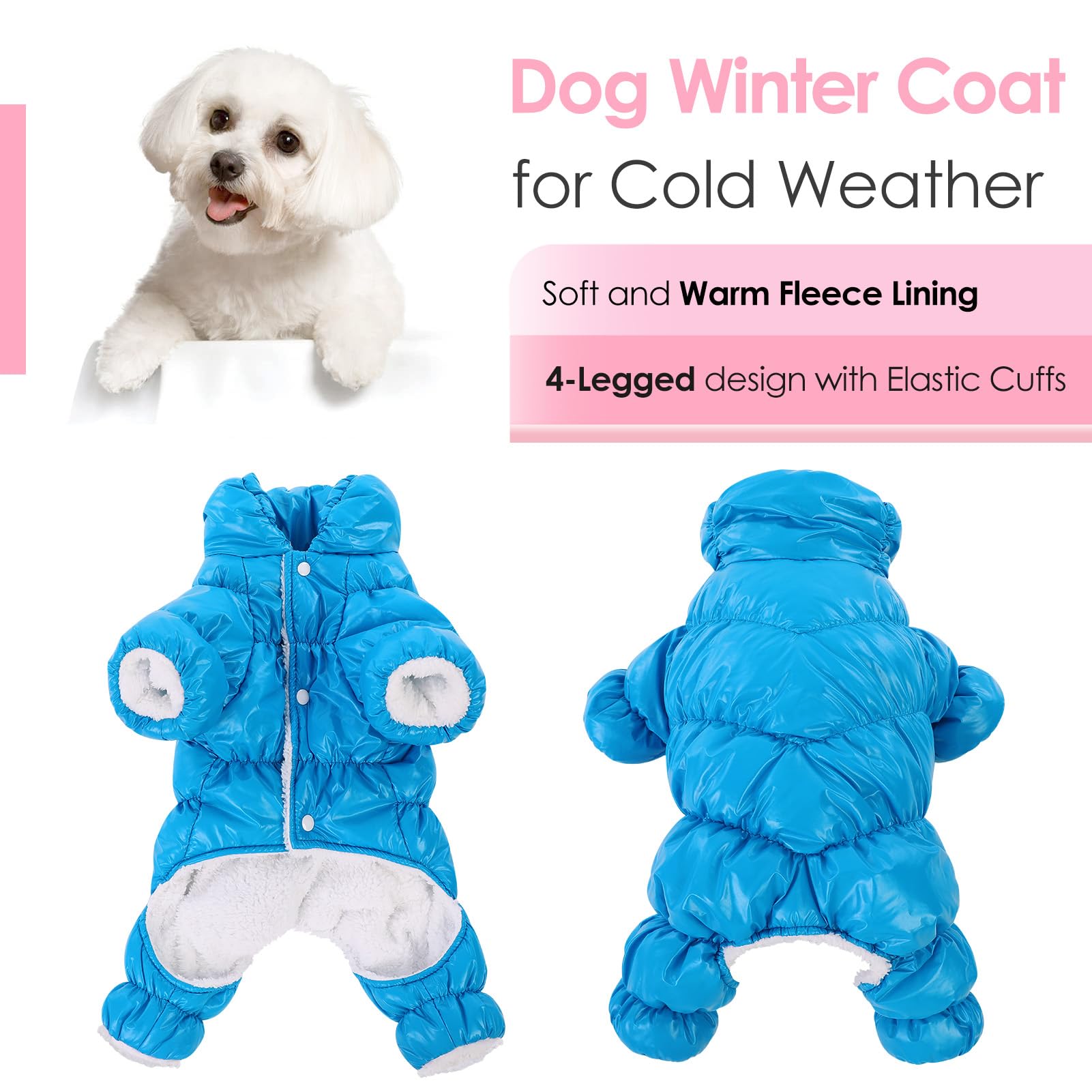 AOFITEE traje completo de nieve para perros, patas cubiertas.