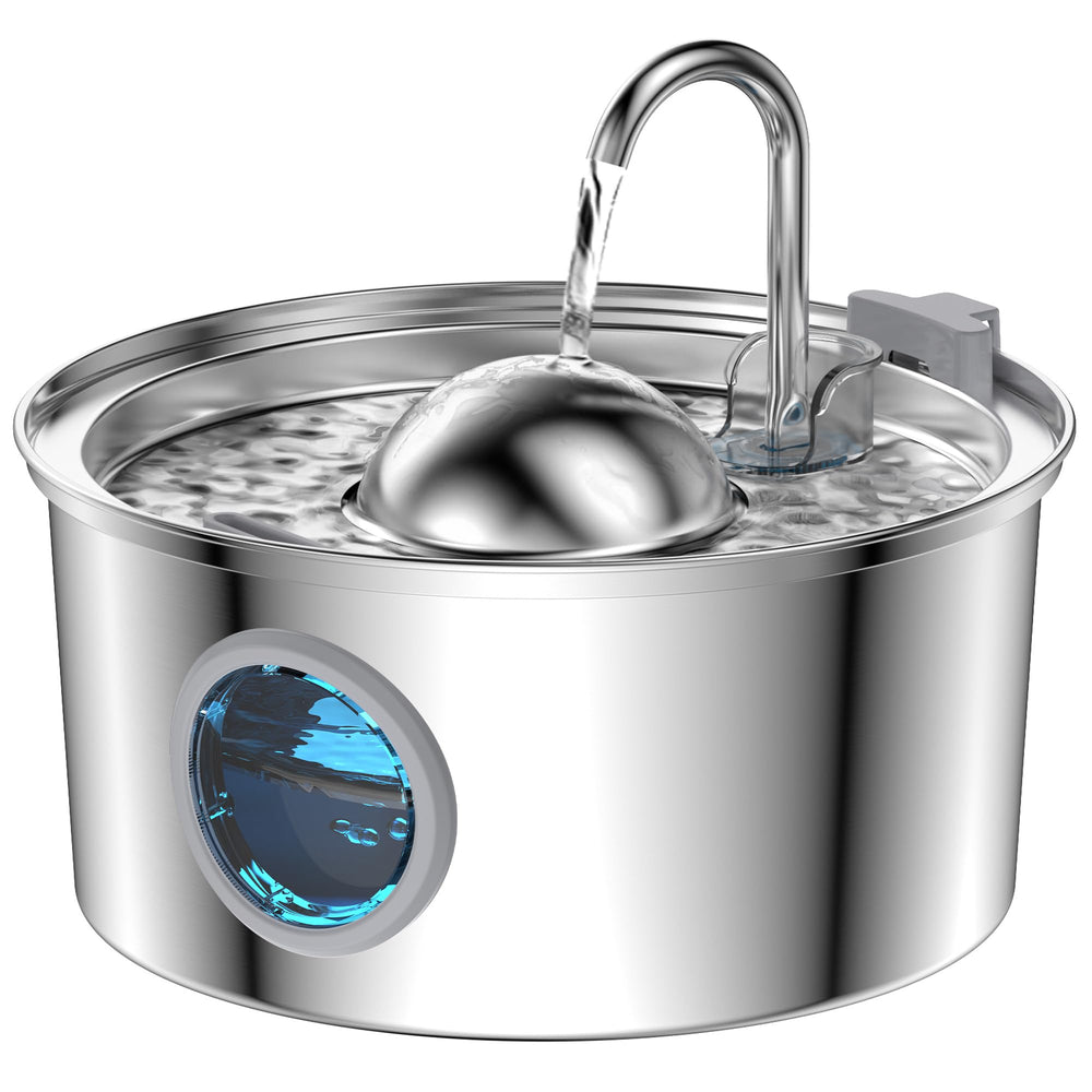 Fuente AONBOY para gatos con ventana de nivel para vigilar el agua.