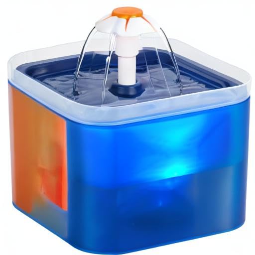 AONBOY fuente de gatos azul flor, repuestos fáciles de encontrar para mantenimiento.